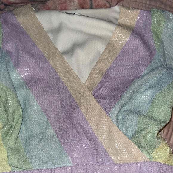 OLIVIA RUBIN Pastel Rainbow Kendall top - Picture 6 of 6